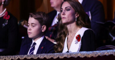 Prince George attends Festval of Remembrance