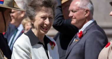 Princess Anne at the Anzac Memorial in Hyde Park to mark Remembrance. Sunday 9th November 2025.