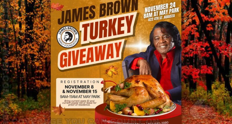 Register for free turkey with James Brown Family Foundation