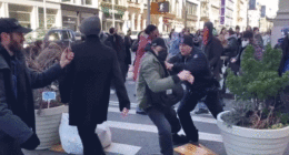 Rioters throw trash, garbage cans at ICE vehicles in New York City; multiple arrests made