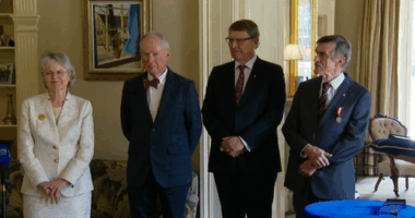 Malcolm Benoy and James Currie finally received their awards for Senior South Australian of the Year.