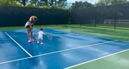 SERENA WILLIAMS SHARES ADORABLE NEW PHOTOS OF DAUGHTER ADIRA ON THE TENNIS COURT