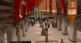Situated just metres apart, the State Library and Melbourne Central stations share an underground concourse on La Trobe Street.