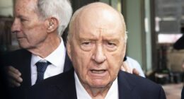 Alan Jones leaves Downing Centre Local Court on December 18, 2024. Photo: Rhett Wyman / SMH