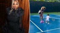 Serena Williams shares rare snaps of daughter Adira, 2, playing tennis