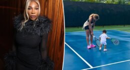 Serena Williams shares rare snaps of daughter Adira, 2, playing tennis