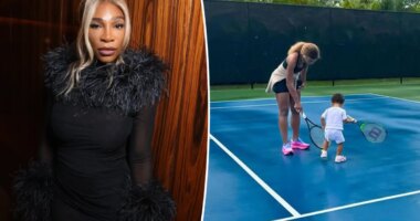 Serena Williams shares rare snaps of daughter Adira, 2, playing tennis