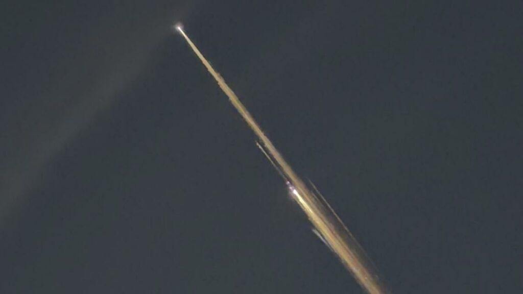 Space debris seen over the First Coast Saturday morning