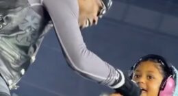 TRAVIS SCOTT BRINGS DAUGHTER STORMI ONSTAGE DURING TOKYO SHOW