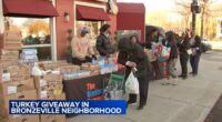 Thanksgiving meals: Kindness Campaign, Chicago's Home of Chicken and Waffles turkey giveaway held in Bronzeville for Thanksgiving