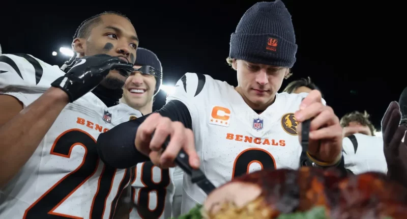 The Reason Joe Burrow Didn't Eat The Customary Sideline Turkey After the Bengals Thanksgiving Win