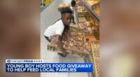 Tinley Park boy Alex Anning hosts Chicago food giveaway at Carrie Jacobs Bond Elementary School for 8th birthday