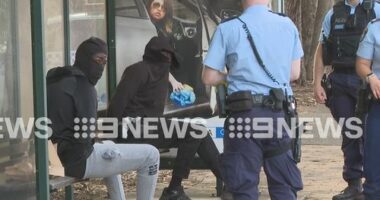 Three men were arrested at Merrylands West.