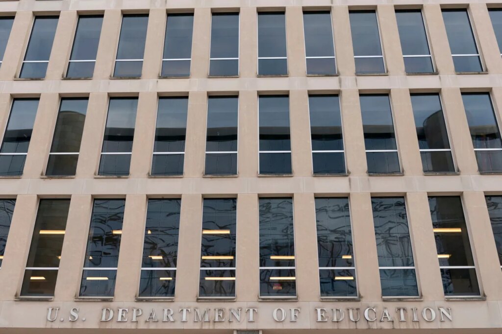FILE - The U.S. Department of Education building is seen in Washington, Nov. 18, 2024. (AP Photo/Jose Luis Magana, File)