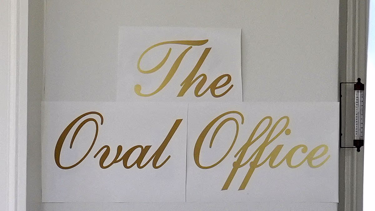 Trump's mocked Oval Office sign vanishes