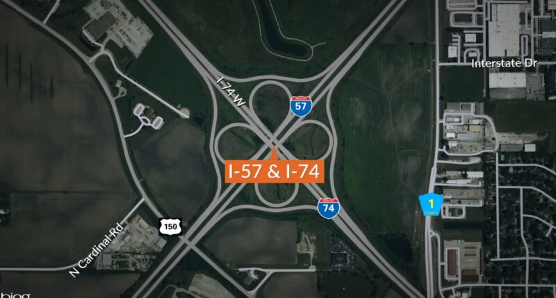 Two more ramps opening at I-74, I-57 interchange in Champaign