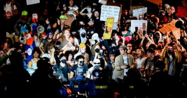 UC Berkeley chaos outside Turning Point gathering ends in multiple arrests as conservative event runs smoothly