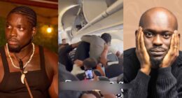 Verydarkman and Mr Jollof spotted brawling on plane