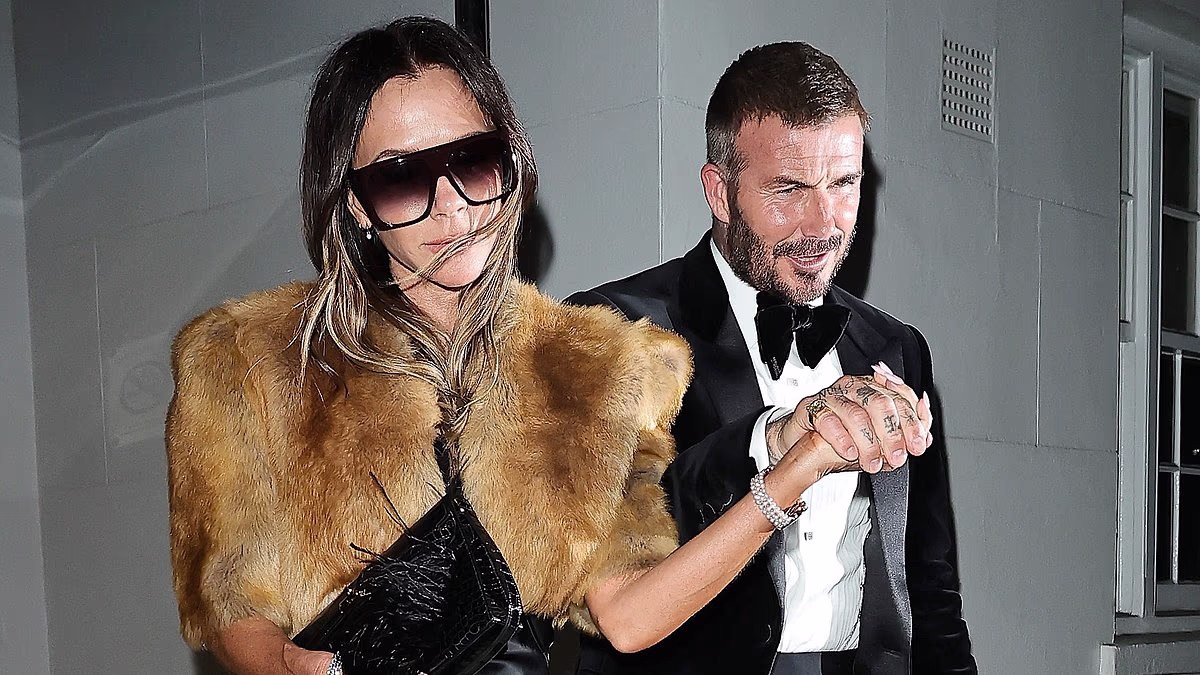 Victoria and David Beckham let their hair down in style