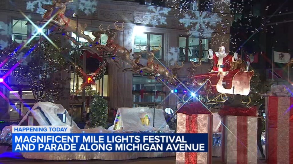 WATCH LIVE: 2025 Wintrust Magnificent Mile Lights Festival and Parade steps off down Michigan Avenue in Chicago Saturday evening