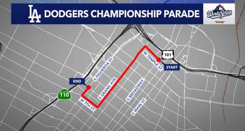 Dodgers Parade Route