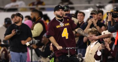 Weeks After Gruesome Injury, Cam Skattebo Hypes Up ASU Student Section