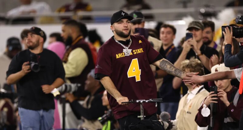Weeks After Gruesome Injury, Cam Skattebo Hypes Up ASU Student Section