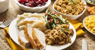 What is on the Turkey Day table?