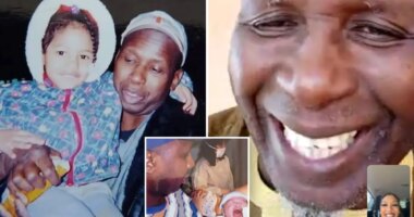 Woman Queen Soulara Kadija Tall reunites with long-lost dad after 27 years by tracking him down on Facebook
