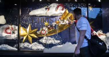 NEWS: Christmas shop windows at David Jones in Sydney CBD. 1st December 2021, Photo: Wolter Peeters, The Sydney Morning Herald.
