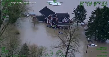 Arctic air plunges south as residents of the Pacific Northwest remain on guard after severe flooding