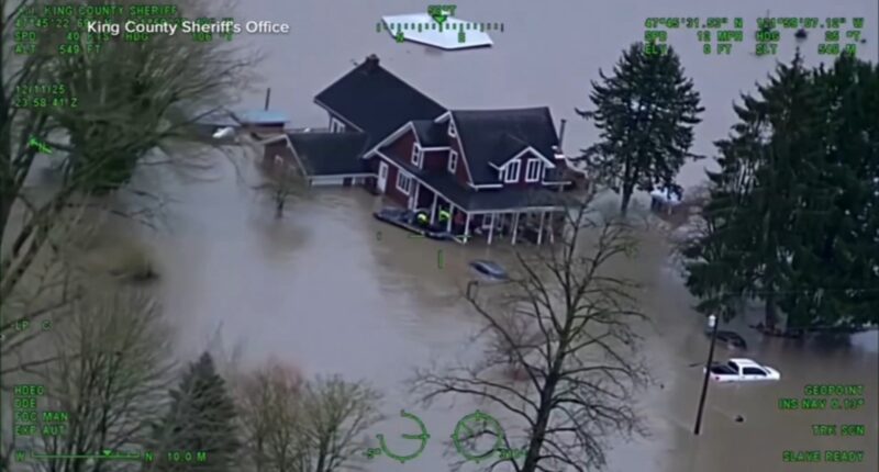 Arctic air plunges south as residents of the Pacific Northwest remain on guard after severe flooding