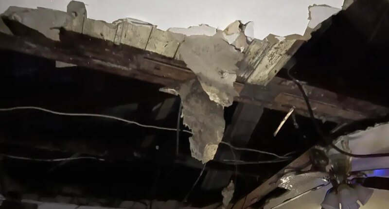 2 displaced after electrical wire malfunction