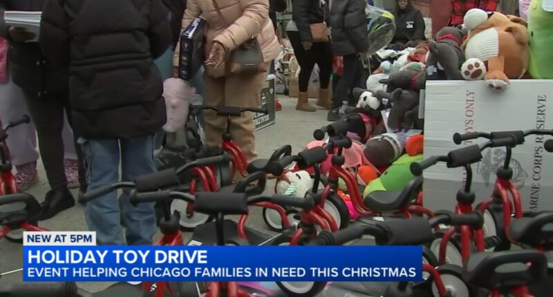 7-year-old boy volunteers at Englewood, Chicago toy drive in honor of mom Romeca Meeks Blackmon, killed in South Loop shooting