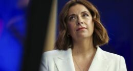 Minister for Communications and Minister for Sport Anika Wells ahead of an address to the National Press Club of Australia in Canberra on Wednesday 3 December 2025. fedpol Photo: Alex Ellinghausen