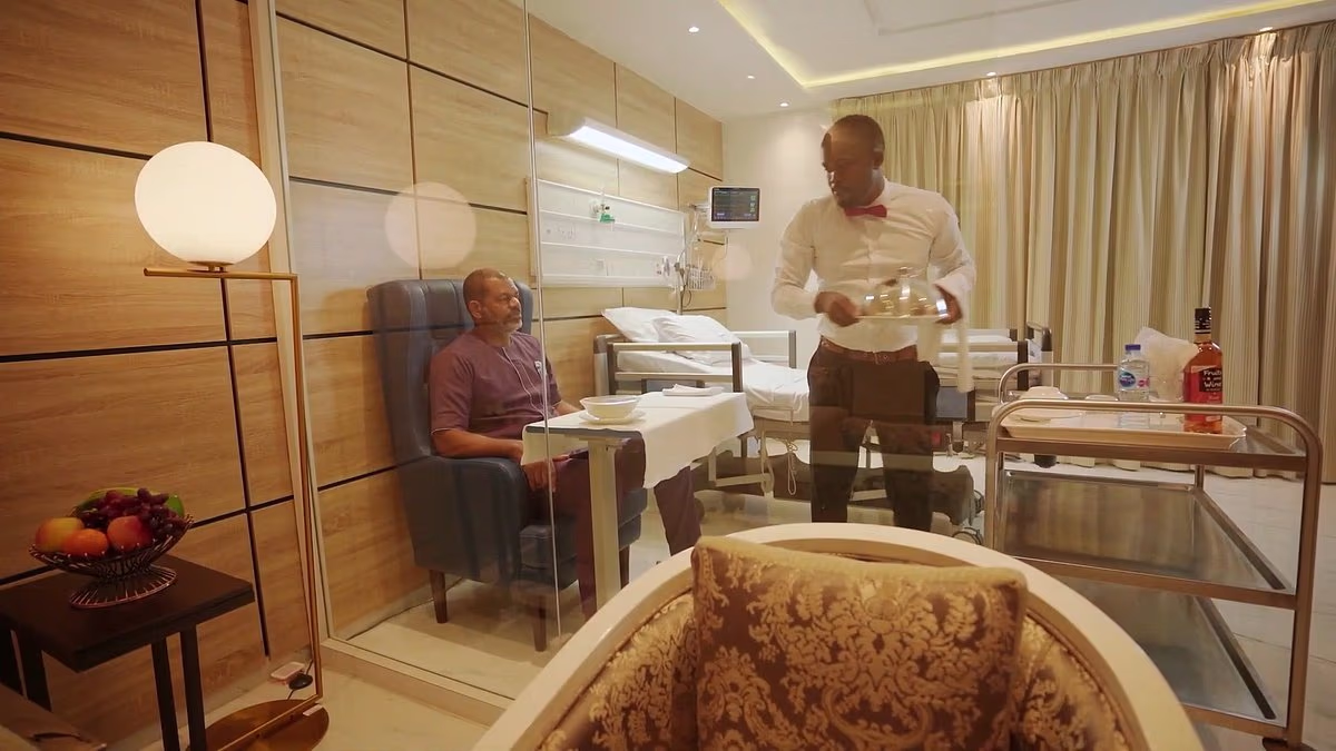 Anthony Joshua's mum rushes to bedside at 'Nigeria's best hospital'