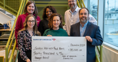 Bank of America donates $30,000 to Golden Harvest Food Bank