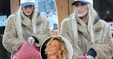 Bella Hadid lightens up with new platinum blond hair in Aspen