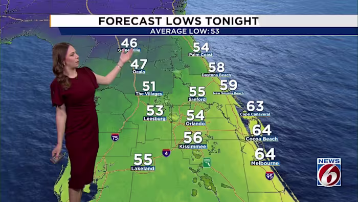 Brisk start, nice day in Central Florida. Is Christmas week looking naughty or nice?