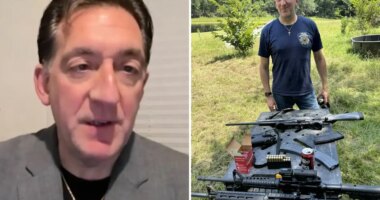 British man says he was arrested after posting photos with guns on July 4 trip to Florida