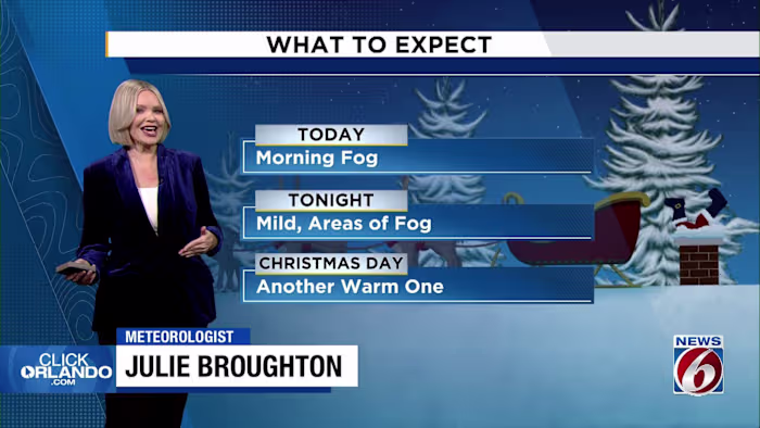 Central Florida to see warm, dry Christmas with temperature drop not far behind