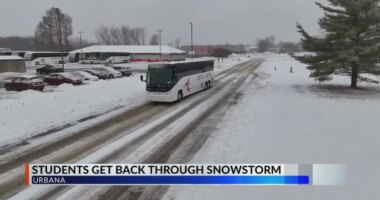 Central IL bus service helps students get back to campus in the snow