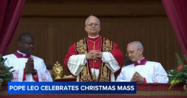 Chicago-born Pope Leo XIV shares message of peace on 1st Christmas as pontiff in Vatican City