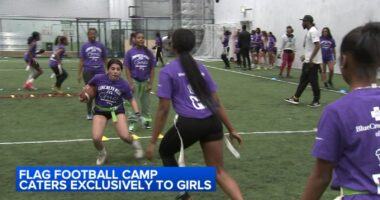 Chicago nonprofit Concrete Rose 773 hosts girls flag football camp at Pullman Community Center