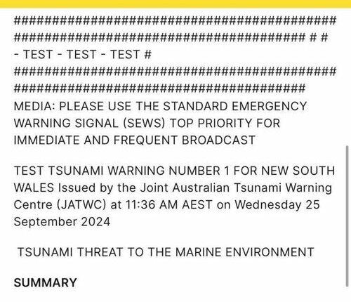 Bureau of Meterology accidentally sends tsunami warning