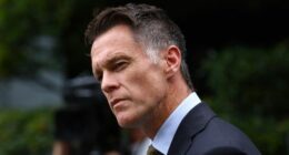 Premier of New South Wales Chris Minns,  and Minister for Police and Counter-terrorism Yasmin Catley provide an update on the governments response to the Bondi Beach terror attack at  Parliament House in Sydney on December 22, 2025. Photo: Dominic Lorrimer