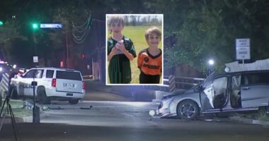 Cop arrested after crashing into car full of kids: Police