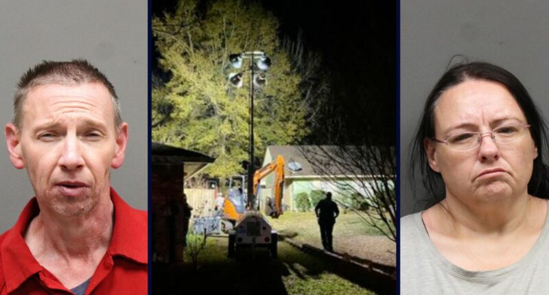 Couple arrested after body found buried in backyard amid search for husband's 81-year-old mother who went missing from nursing home, police say