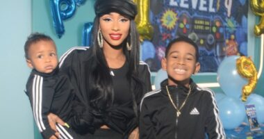 DIAMOND THROWS JOINT BIRTHDAY PARTY FOR HER TWO SONS