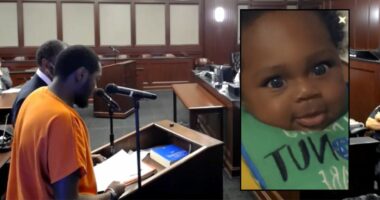 Dad who argued over 'baby wipes and money' during Walmart run before intentionally driving over his 8-month-old baby in the middle of an intersection is sentenced